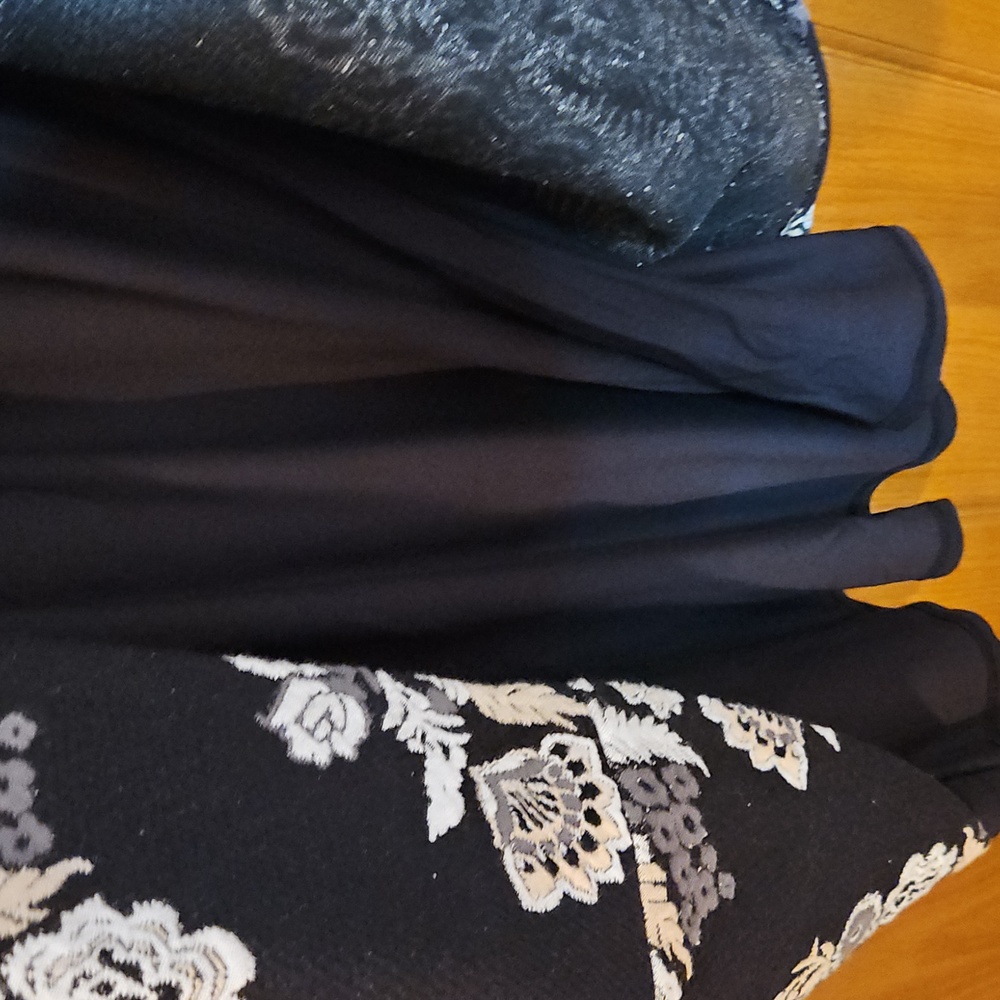 Ett Twa By Anthropogie Soiree Floral Embroidered Fit & Flare Dress Sz. 10 - Picture 6 of 9